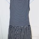 Modcloth  Stripe Ruffle Tank Top In Every Direction Knit Navy Blue Cream White S Photo 7