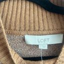 Loft NWOT  L Tan Animal Print Knit Sweater Photo 2