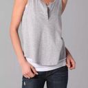 Vince 𝅺 SPLIT NECK RACER BACK LINEN TANK TOP Photo 3