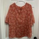 Ava & Viv  Pink and White Blouse size 2X with flowy sleeves, like new Photo 1