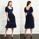 Hill House The Louisa Nap Dress in Navy Blue Velvet Size M NWT Photo 4