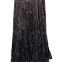 Coldwater Creek  Petite Dark Brown Paisley Burnout Midi Skirt XSP Photo 0