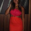 Peppermayo Hot Pink & Orange Mini Dress Photo 0