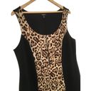 Torrid  Dress Womens 2 Leopard Color Block Round Neck Sleeveless Mob Wife Black Photo 3