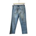 Kensie  Jeans Vintage Luxe Straight Leg Light Wash Raw Hem Denim 12/31 High Rise Photo 3