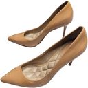 Brian Atwood B.  Nude Beige Patent Leather Pointed Toe Stiletto Pumps 7.5 Photo 5