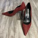 Tommy Hilfiger  Stiletto Heels Red Leather Size 5.5 Photo 0