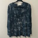 Vintage Havana  Navy Blue Tie Dye Thermal Long Sleeve Split Hem, Size M Photo 0