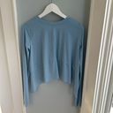 Free People Movement Tempo Long-Sleeve Tee in Teal Grey Photo 4