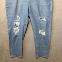 Levi's Signature  Strauss Jeans Women 20W Blue Denim Mom Jean Stretch Distressed Photo 2