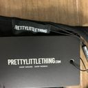 Pretty Little Thing  Logo Sports Bra Black Size XS Racerback Low Impact Cotton NEW Photo 4