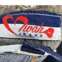 Vintage Y2k Mini Jean Skort Camo Printed Cargo Pockets Denim Cotton Womens 16 Photo 4