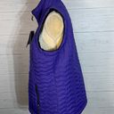 Free Country Purple Iris Reversible vest Womens Size L Quilted Fleece Full Zip Photo 4