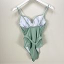 We Wore What  Solid Danielle One-Piece Swimsuit Underwired Green Small S NWT Photo 6