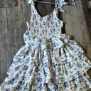 Floral Blue Dress Size M Photo 0