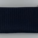 DKNY NWT  Makeup Bag Navy Pinstripe Travel Zip Bag Clutch Pouch Photo 2