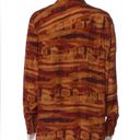 Dissh  Long Sleeve Brown Printed Top Blouse Size 6 Small Oversized Photo 12