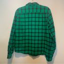 Filson Alaskan Guide Green Plaid Women Flannel Short Jacket Shacket Button Down Size L Photo 2