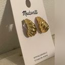 Madewell  Shell Style Gold Rippled Earrings Photo 0