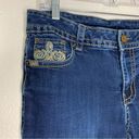 Lane Bryant  Rhinestone Embroidered Dark Wash Boot cut Jeans Photo 3