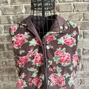 Matilda Jane  Sz S Sydney Reversible Quilted Puffer Vest Brown Floral Cor… Photo 5