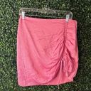 Lovers + Friends  Women’s Skirt Size Large Pink Carlita Ruched Mini Skirt Photo 0