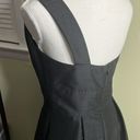 Alfred Sung  One Shoulder Formal Dress pleated Black Satin A-Line Bridesmaid Photo 14