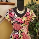 Kaari Blue  V Neck Floral Print Dress Sz XS Photo 1