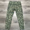 Sweaty Betty  Power Pocket Green Undercover Floral Print 7/8 Leggings Size Medium Photo 3