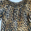 Women’s Y2K animal print sheer top Brown Photo 7