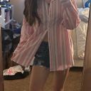 Old Navy Pink Striped Button Down Photo 3