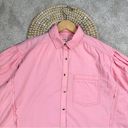 Free People  We The Free Happy Hour Poplin Top Oversized Longsleeve Pink XS Photo 3