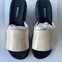 DKNY  Cream and Black Platform Sandals Photo 9