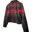 Krass&co County Clothing  Sherpa Fleece Cropped Jacket Boho Western Moose Size Medium Photo 8