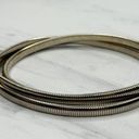 The Bar Vintage Gold Tone Buckle Coil Stretch Cinch Belt Size Large L XL Photo 3