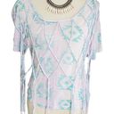 Kirra  Aztec Print with Netted Accent Boho Top Small Photo 0