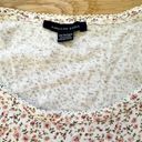 American Eagle Outfitters White Floral Baby Tee Photo 1