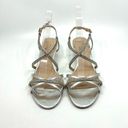 Nina NWOT  Franya Silver Metallic Wedge Sandals Women's 8.5 US Photo 3