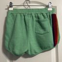 Aviator Nation Classic Jogger Velvet 5 Stripe Short in Mint Green Photo 3