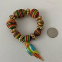 Boutique rainbow bead bracelet with parrot charm Photo 2