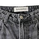 Reformation  Harley Jeans Slim Fit Studded High Rise In Pacific Faded Black 25 Photo 4