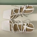 EGO White Square Toe Lace Up Heel Photo 3