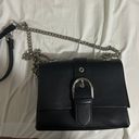 Forever 21 Black Purse With Silver Chain Handle Photo 0