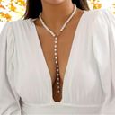 Faux Pearl Necklace‎ Artificial Imitation Pearl Beads Long Tassel Necklace Boho White Photo 1