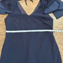 Trina Turk  Cape Sleeve V-Neck Tie Back Dress Navy Blue Size 12 NWOT Photo 5