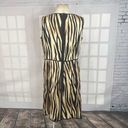 St. John  silk tiger print sleeveless a-line dress size 12 Photo 7