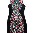 Bisou Bisou  bodycon black red leopard dress womens size 4 Photo 0