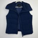 Talbots  Navy Blue Quilted Zip Up Puffer Vest Warm Winter Layered Puff Vest Photo 0