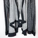 DKNY  Jeans Womens Large Cardigan Sweater Knit Striped Open Waterfall Front DF Photo 3