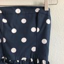 Hollister Blue/White Polka Dot Strapless Polka Dot Bow Dress. Size Small. Photo 2